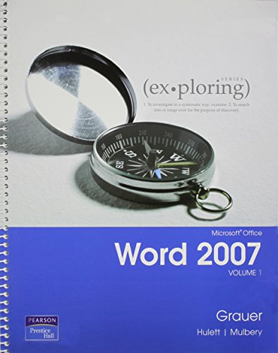 Stock image for Exploring MS Word 07 Volume 1 & Student CD for sale by ThriftBooks-Atlanta
