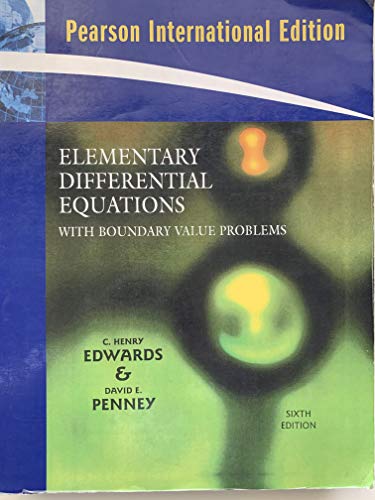 9780132358811: Elementary Differential Equations with Boundary Value Problems: International Edition