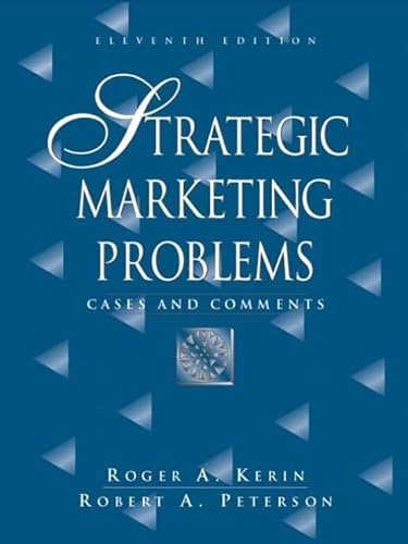 Imagen de archivo de Strategic Marketing Problems: Cases and Comments Value Package (Includes Marketing Planpro Premier) a la venta por Iridium_Books