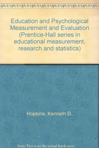 9780132362733: Education and Psychological Measurement and Evaluation