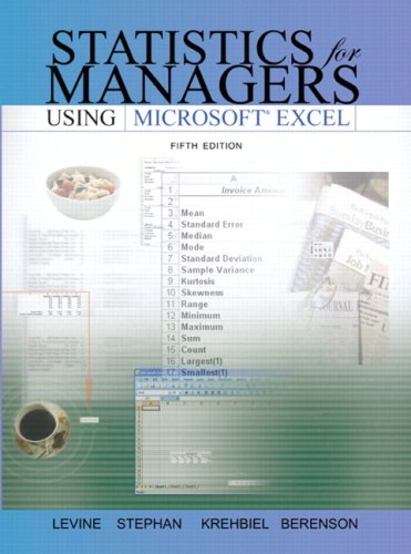 Stock image for Statistics for Managers Using Excel and Student CD Value Package (includes Student Study Guide & Solutions Manual) for sale by Iridium_Books