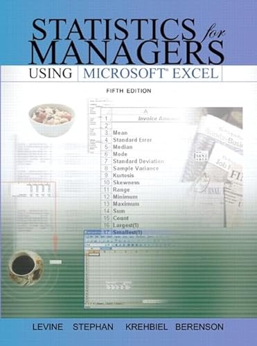 Statistics for Managers Using Excel and Student CD Value Package (Includes Student Study Guide & Solutions Manual) (9780132364041) by Levine, David M