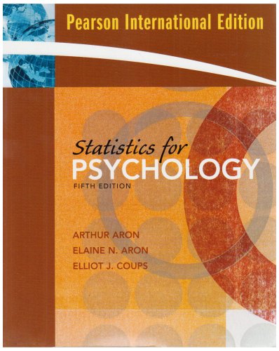 Beispielbild fr Statistics for Psychology: International Edition zum Verkauf von Irish Booksellers