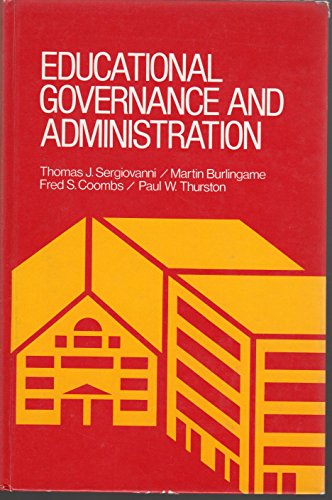 Beispielbild fr Educational governance and administration zum Verkauf von Wonder Book