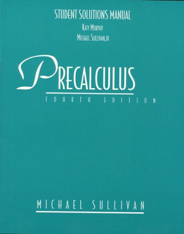 Imagen de archivo de Precalculus: Student Solutions Manual a la venta por Wonder Book