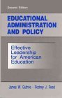 Imagen de archivo de Educational Administration and Policy : Effective Leadership for American Education a la venta por Better World Books