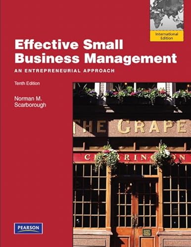 Stock image for Effective Small Business Management: International Edition for sale by WorldofBooks