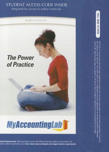 The Power of Practice MyAccountingLab Access Code (9780132378512) by Horngren, Charles T.; Harrison, Walter T., Jr.; Oliver, M. Suzanne