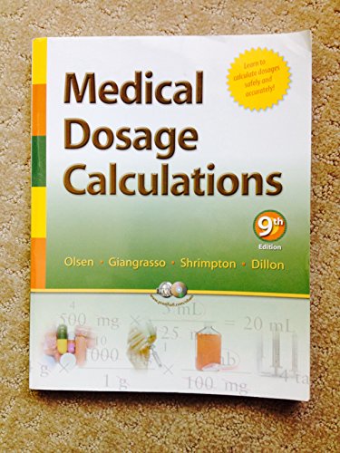 Imagen de archivo de Medical Dosage Calculations a la venta por Wonder Book