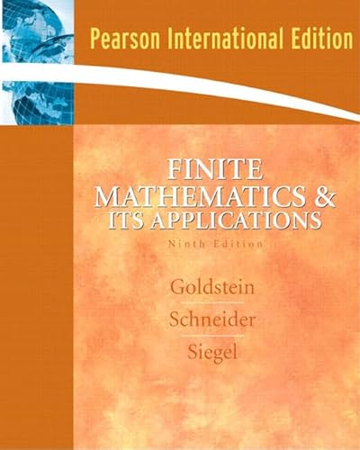 Imagen de archivo de Finite Mathematics and Its ApplicatioGoldstein, Larry J.; Schneider, a la venta por Iridium_Books