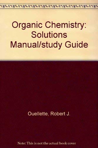 Beispielbild fr Organic Chemistry: Solutions Manual/Study Guide zum Verkauf von BookHolders