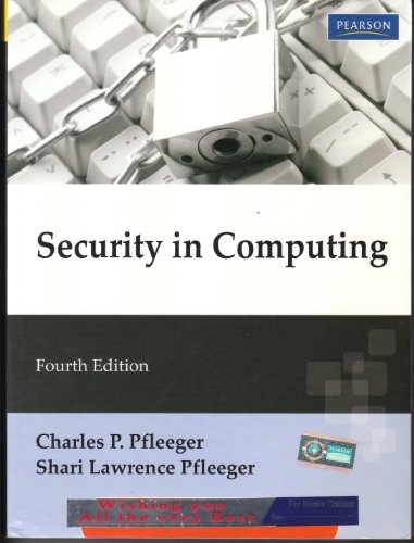 Stock image for Security in Computing for sale by Better World Books