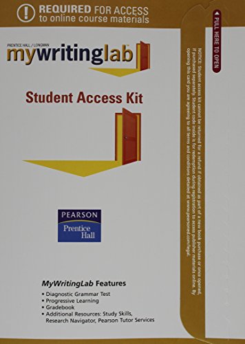 9780132395083: MyWritingLab Student Access Code Card (4th Edition)