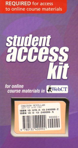 WebCT Student Access Kit for Astronomy Today (9780132400992) by Pearson Education