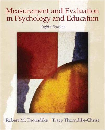 Stock image for Measurement and Evaluation in Psychology and Education for sale by BooksRun