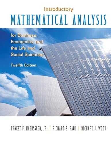 9780132404228: Introductory Mathematical Analysis for Business, Economics and the Life and Social Sciences: United States Edition