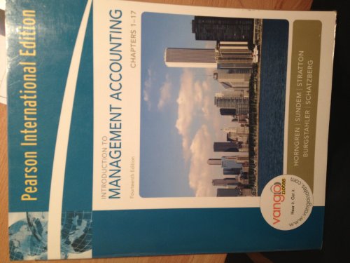 Beispielbild fr Introduction to Management Accounting, Chapters 1-17 zum Verkauf von Better World Books Ltd