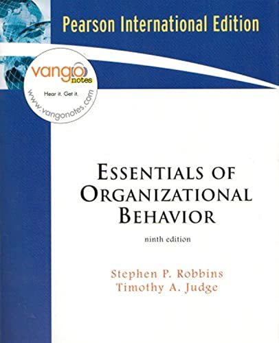Imagen de archivo de Essentials of Organizational Behavior: International Edition a la venta por Ammareal