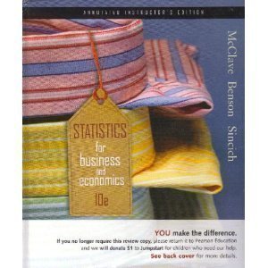 9780132409360: Statistics for Business and Economics