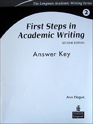 Beispielbild fr First Steps in Academic Writing Answer Key zum Verkauf von Buchpark