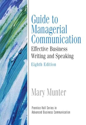 Imagen de archivo de Guide to Managerial Communication: Effective Business Writing and Speaking a la venta por Jenson Books Inc