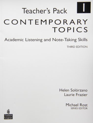 Stock image for Contemporary Topics 1 : Academic Listening and Note-Taking Skills, Teacher's Pack for sale by Better World Books Ltd