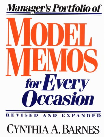 Beispielbild fr Manager's Portfolio of Model Memos for Every Occasion zum Verkauf von Wonder Book