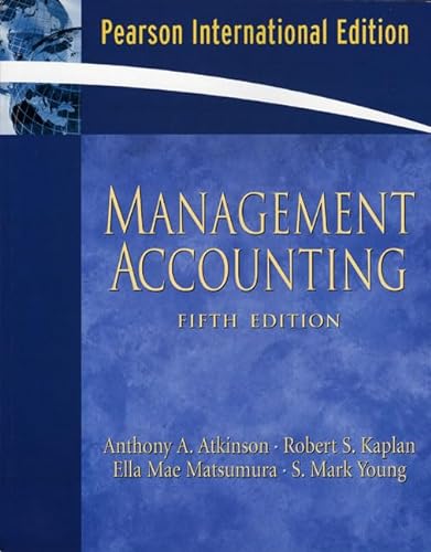 9780132427333: Management Accounting: International Edition