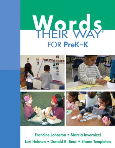 Imagen de archivo de Words Their Way for Prek-K a la venta por Better World Books