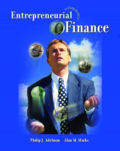 Stock image for Entrepreneurial Finance for sale by Better World Books