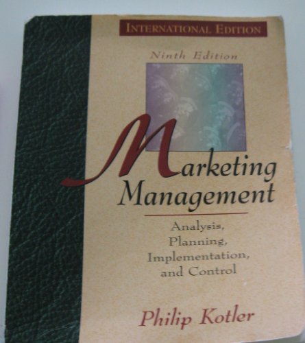 9780132435109: Marketing Management: Analysis, Planning, Implementation, and Control