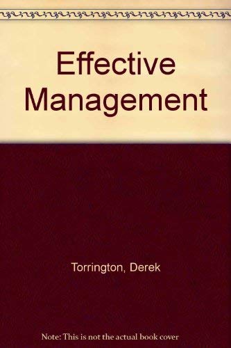 Beispielbild fr Effective Management: People and Organization zum Verkauf von AwesomeBooks