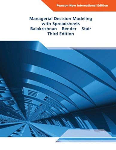 9780132446488: Managerial Decision Modeling with Spreadsheets:International Edition