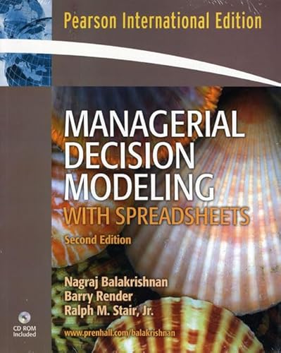 Beispielbild fr Managerial Decision Modeling with Spreadsheets and Student CD Package: International Edition zum Verkauf von Ammareal