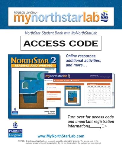 Imagen de archivo de MyNorthStarLab, NorthStar Reading and Writing 2 (Student Access Code only) a la venta por Iridium_Books