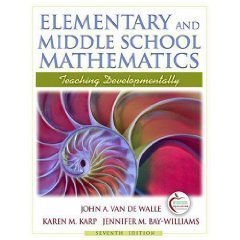 Imagen de archivo de Elementary and Middle School Mathematics: Teaching Developmentally with Field Experience Guide a la venta por ThriftBooks-Dallas