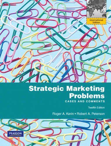 Imagen de archivo de Strategic Marketing Problems: Cases and Comments (International Edition) a la venta por ThriftBooks-Dallas
