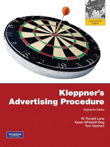 Stock image for Kleppner's Advertising Procedure: International Edition for sale by Irish Booksellers