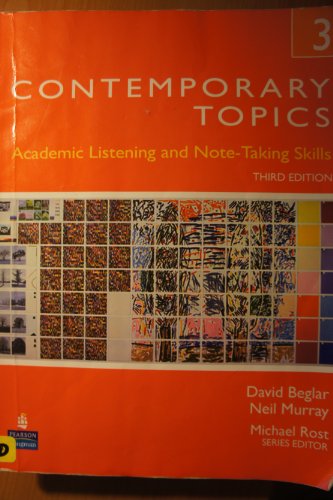 9780132469418: Contemporary Topics 3: Academic Listening and Note-Taking Skills (Student Book and Classroom Audio CD)