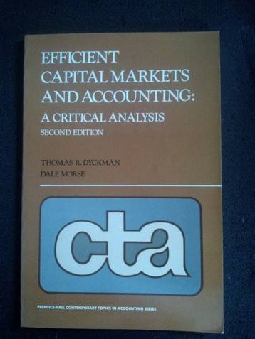 Beispielbild fr Efficient Capital Markets and Accounting : A Critical Analysis zum Verkauf von Better World Books