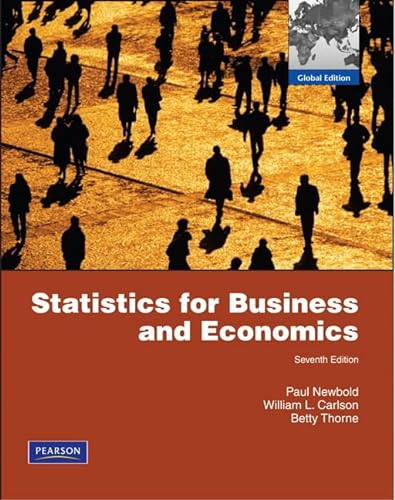 Stock image for Statistics for Business and EconomicsNewbold, Paul; Carlson, William; for sale by Iridium_Books