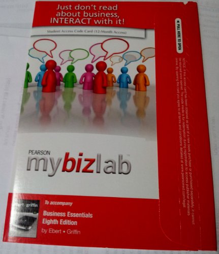 Stock image for Business Essentials Mybizlab With Pearson Etext Standalone Access Card for sale by Irish Booksellers