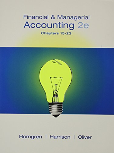 Stock image for Financial and Managerial Accounting, Chapters 15-23 + Myaccountinglab Student Access Code Card for sale by Wonder Book