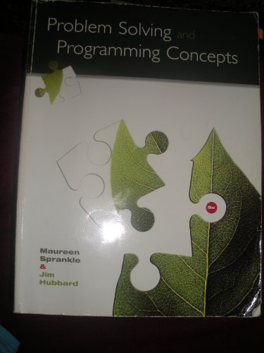 Imagen de archivo de Problem Solving and Programming Concepts a la venta por Goodwill of Colorado