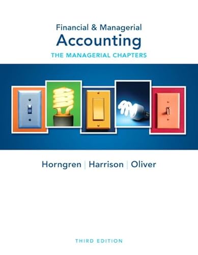 Stock image for Financial & Managerial Accounting Ch 14-24 (Managerial Chapters) (3rd Edition) for sale by Textbookplaza