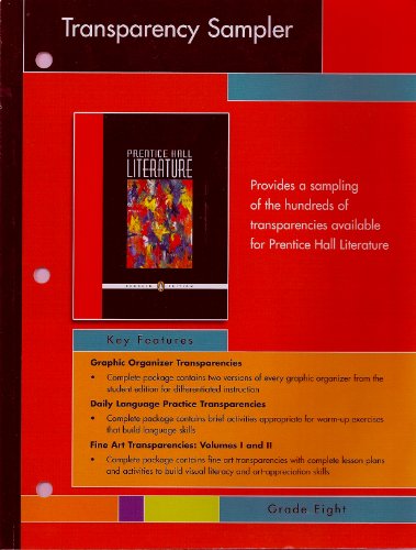 Imagen de archivo de Prentice Hall Literature - Transparency Sampler- Grade 6 a la venta por Better World Books