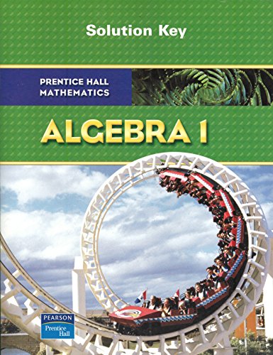 Beispielbild fr Algebra 1: Solution Key by Prentice Hall Mathematics (2008) Paperback zum Verkauf von HPB-Red