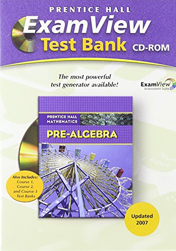 Stock image for Prentice Hall Math Pre-Algebra Examview Test Generator CD 2007c for sale by Iridium_Books