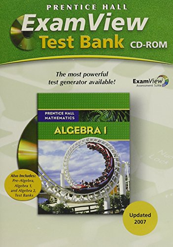 9780132504874: Prentice Hall Math Algebra 1 Examview Test Generator CD 2007c