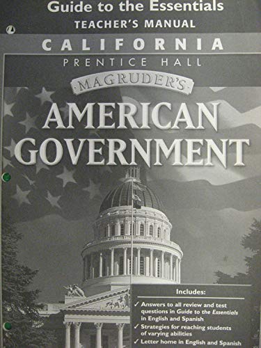 9780132513685: Magruder's American Government Guide to the Essentials Teacher's Manual